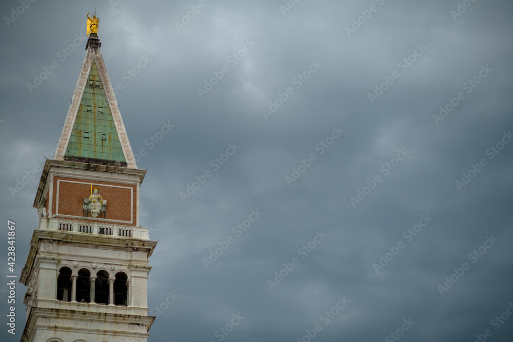 photo with saint marks campanile in Venice, Italy