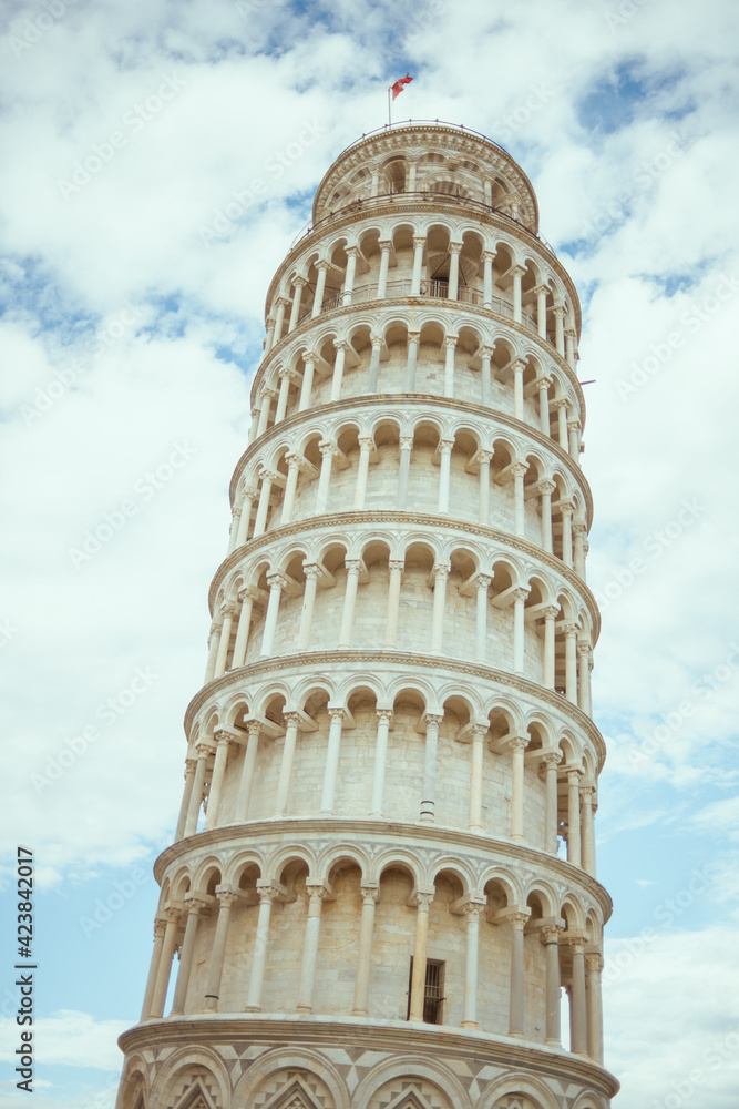 with Leaning Tower in Pisa, Italy