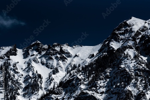 snow covered mountains