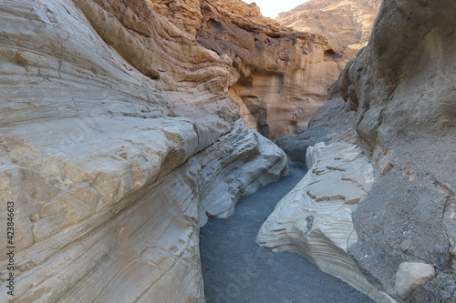 Mosaic Canyon in Death Valley Eroded away Smooth by Storm Run-Off carrying Debris that Chips Away Rock