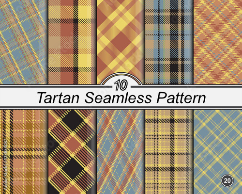 Tartan pattern set.