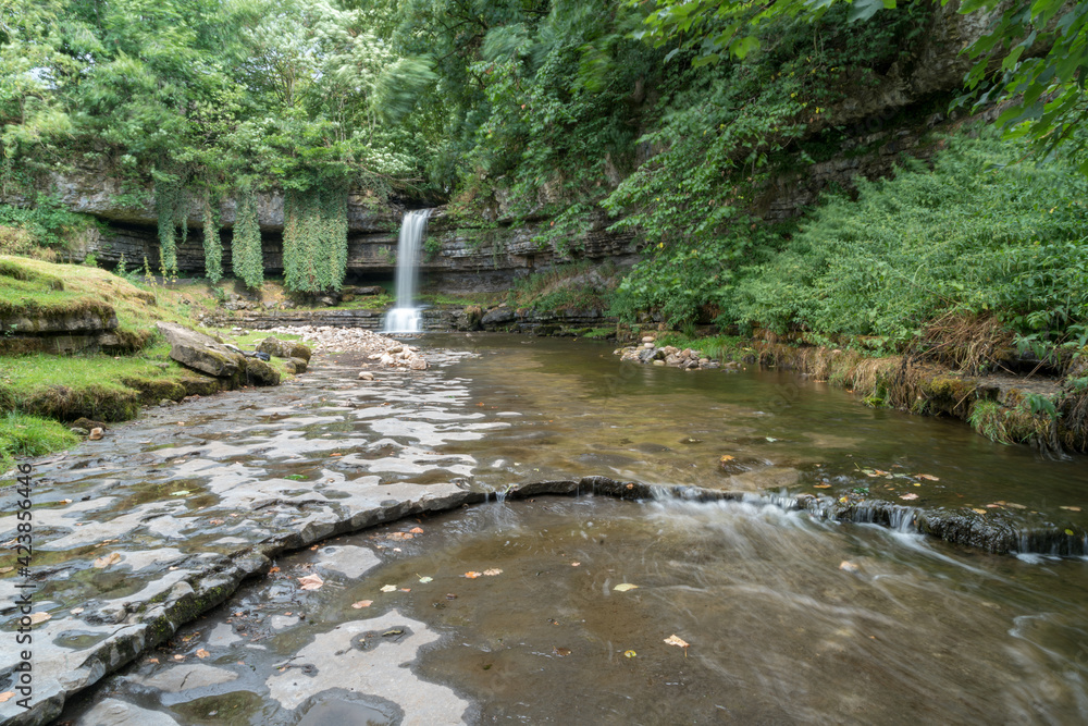View of Askrigg Waterfall in the Yorkshire Dales National Park View of Askrigg Waterfall in the Yorkshire Dales National Park