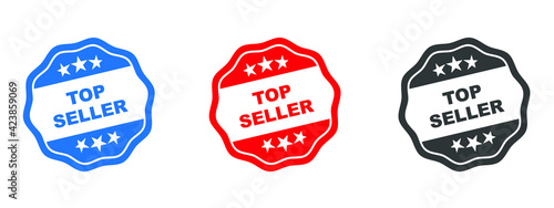 top seller set stamp. round grunge vintage top seller sign