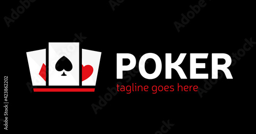 crown and Ace of Spades to design the Poker logo. crown or king of club playing cards logo design vector