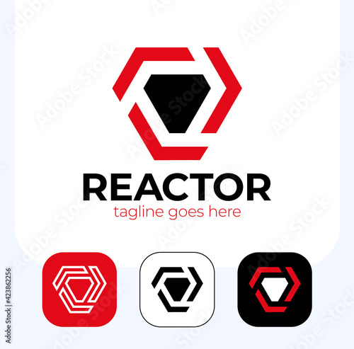Super Hero Reactor Chest Man Iron clip art logo design vector.