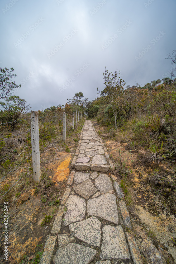 path towards the Guatavita lagoon, Cundinamarca, Colombia