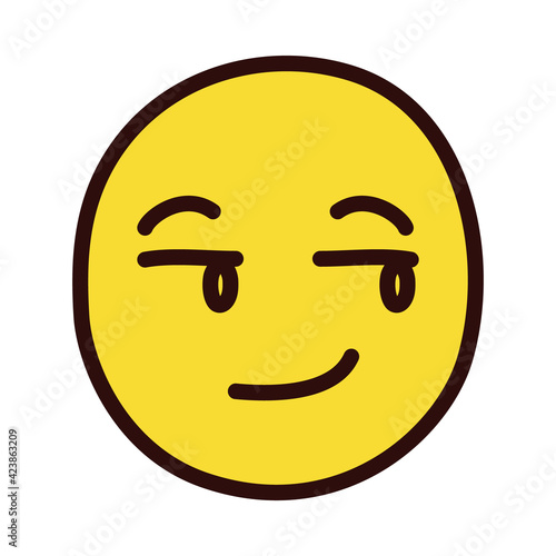 smirking emoji face