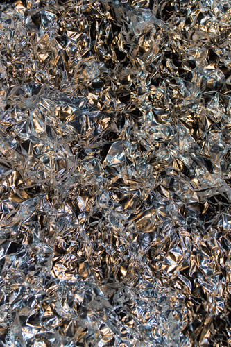 crumpled aluminum foil abstract 