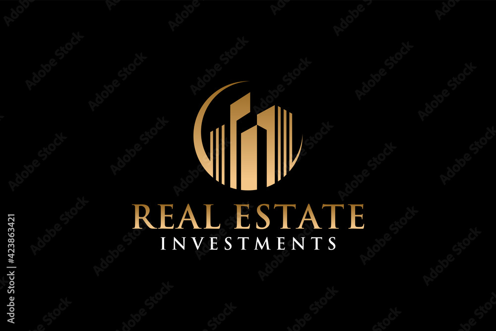 Real Estate Logo. Construction Architecture Building Logo Design Template Element.