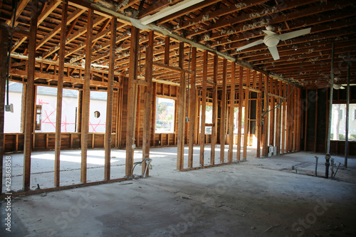 Canvas Print Home or Building Demolition
