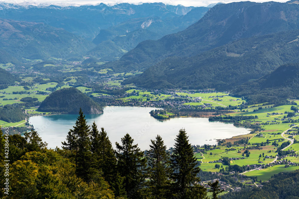 Fototapeta premium View of the Countryside from Zwölferhorn Mountain