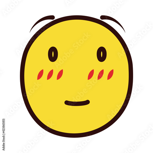 flushed emoji face
