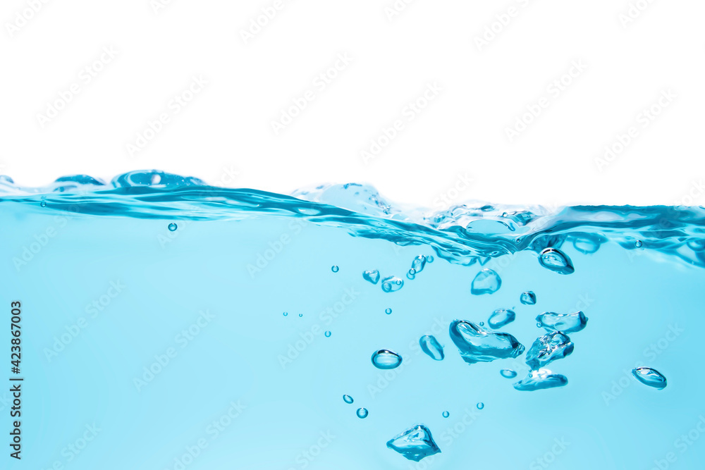 Beautiful water waves Splashed water wave in clean blue water Beautiful water waves Splashed water wave in clean blue water