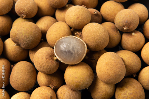 fresh longan background.close up details of longan fruit