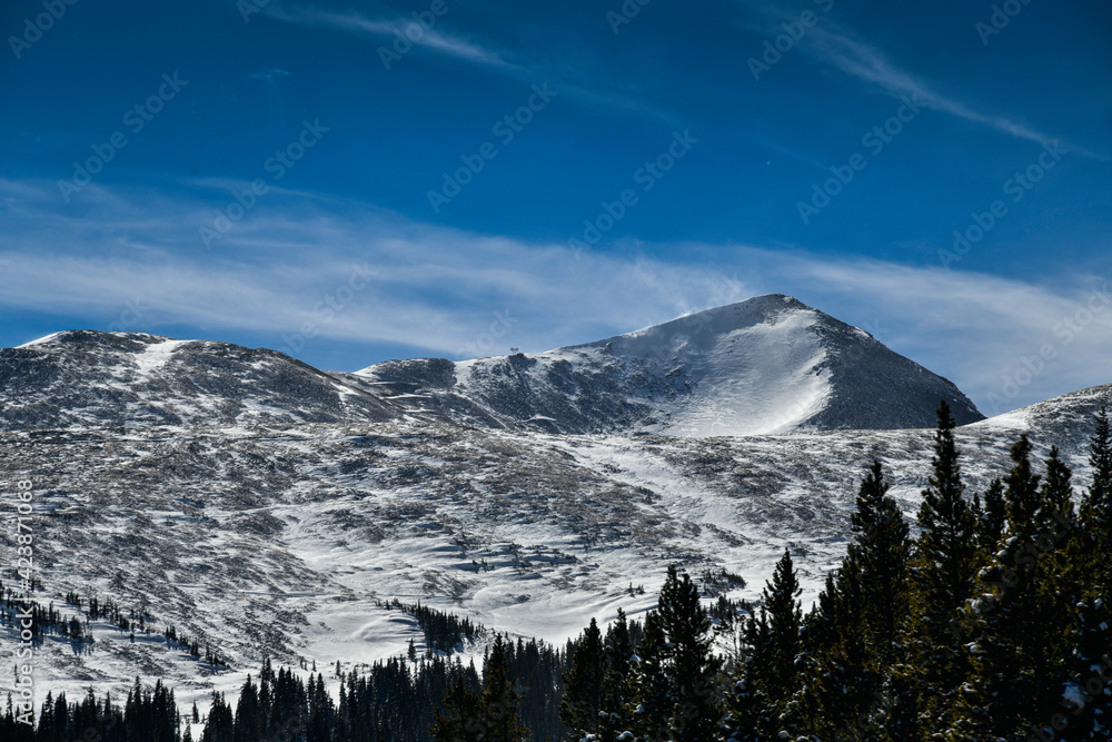 Breckenridge ski resort in winter time with snow in the Colorado Rocky .Mountains Breckenridge ski resort in winter time with snow in the Colorado Rocky .Mountains