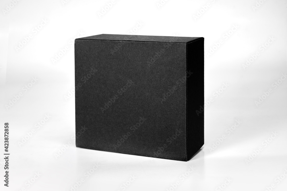 Square black box isolated on white background Square black box isolated on white background