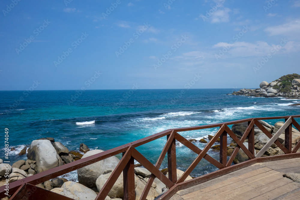 Fototapeta premium Sea of taryona park in the caribbean.