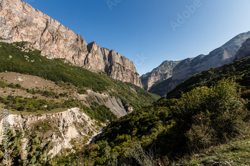 Beautiful mountains of upper Balkaria, Caucasus, Elbrus region, Russia