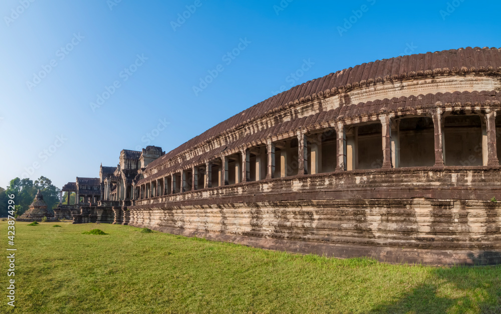 The outer gallery of Angkor Wat temple, Cambodia