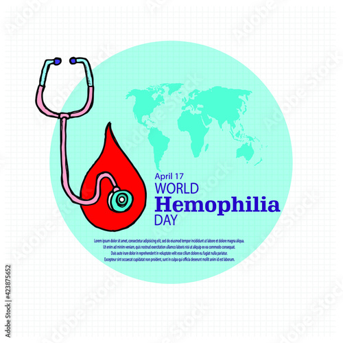 World Hemophilia day, poster and banner vector