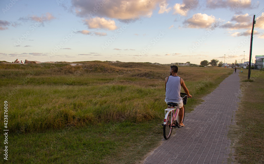 person riding a bicycle