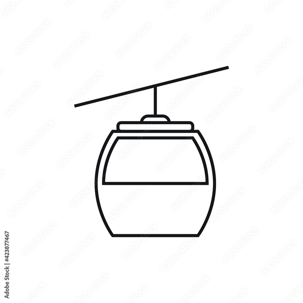 Obraz premium Cable car icon design vector illustration