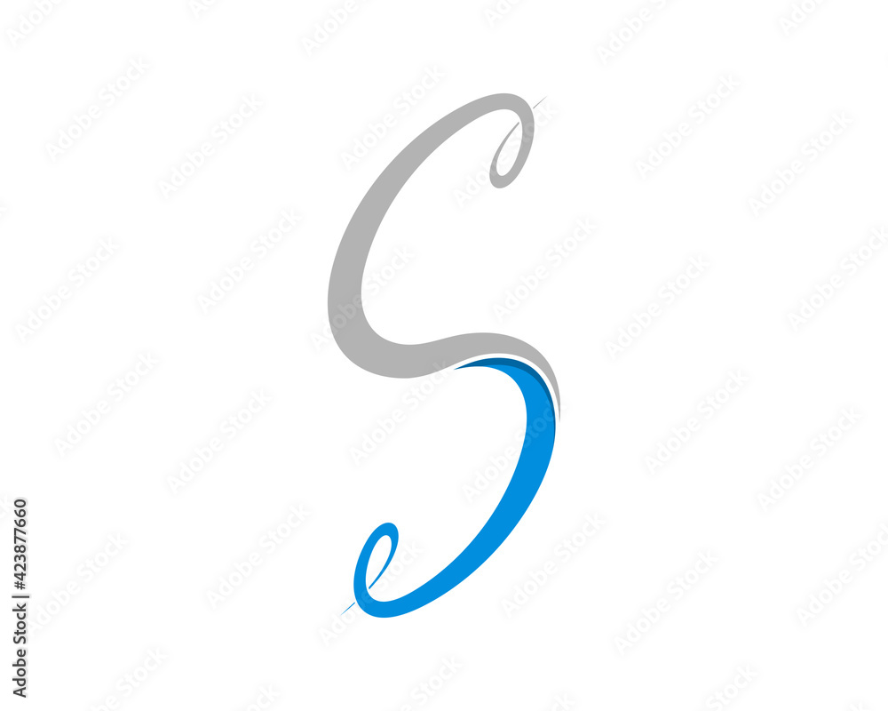 S Letter with swirl style logo S Letter with swirl style logo