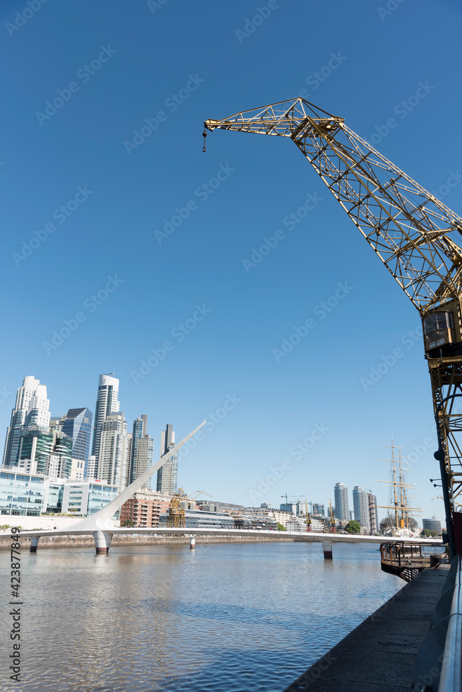 Puerto Madero, an exclusive and tourist neighborhood in Buenos Aires, Argentina