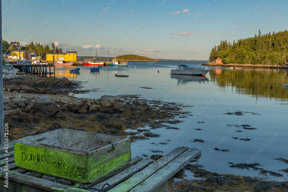 End of Day Light in an East Coast Fishing Village