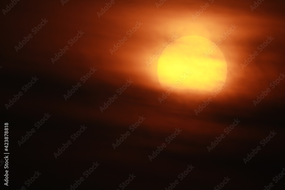 Close up Sunrise and clouds sky in the morning Close up Sunrise and clouds sky in the morning