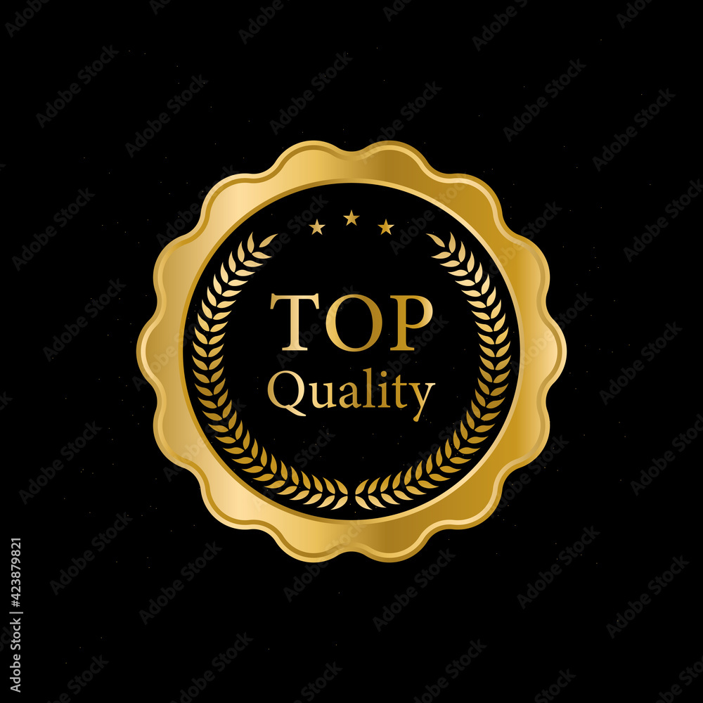 Fototapeta premium Luxury gold badges and labels premium quality product