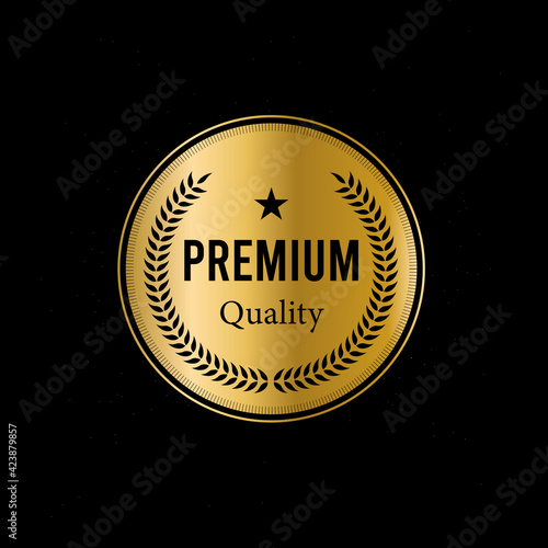 Luxury gold badges and labels premium quality product
