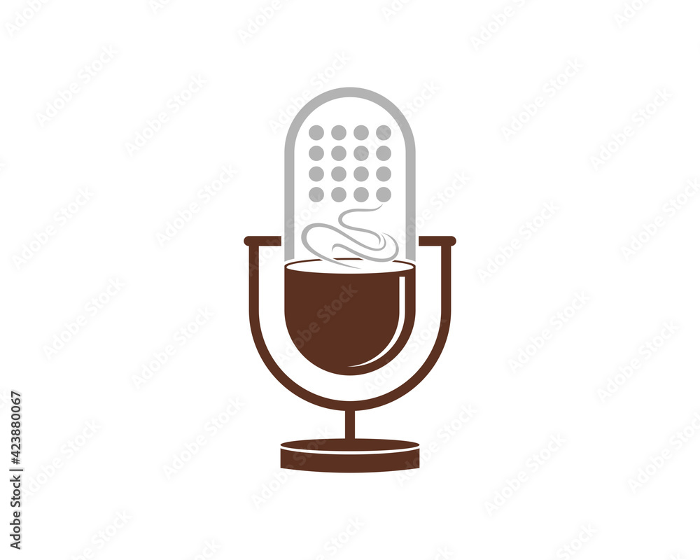 Combination microphone with hot coffee Combination microphone with hot coffee