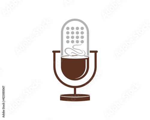 Combination microphone with hot coffee