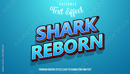 Shark Attack Game Title Editable Text Effect Font Style