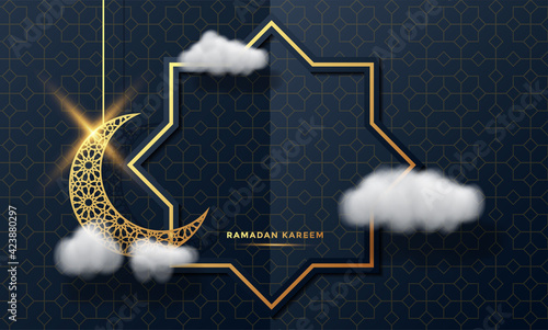 ramadan kareem arabic calligraphy background vector illustration