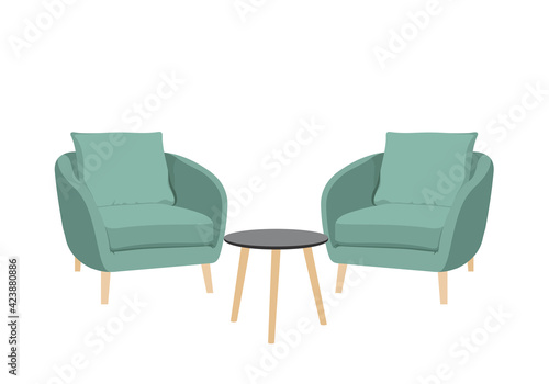 chair vector design in flat style