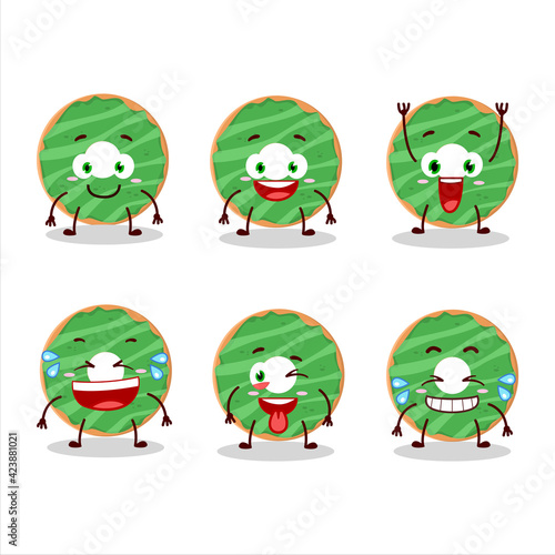 Cartoon character of cocopandan donut with smile expression