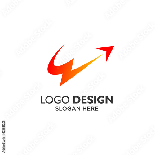 thunder and arrow for airways logo design