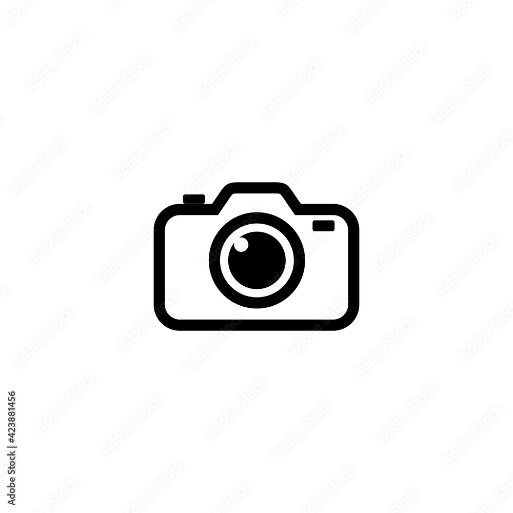 Camera Icon in Trendy Flat Style, Camera Symbol for Your Web Site Design, Logo, App, UI Vector Illustration