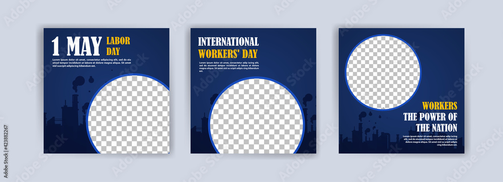 Labor Day. International Workers' Day. Banners vector for social media ads, web ads, business messages, discount flyers and big sale banner. Labor Day. International Workers' Day. Banners vector for social media ads, web ads, business messages, discount flyers and big sale banner.
