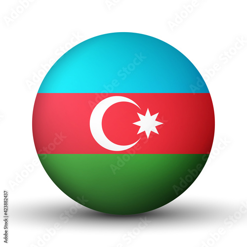 Glass light ball with flag of Azerbaijan. Round sphere, template icon. Azerbaijani national symbol. Glossy realistic ball, 3D abstract vector illustration highlighted on a white background.Big bubble Free Download Glass light ball with flag of Azerbaijan. Round sphere, template icon. Azerbaijani national symbol. Glossy realistic ball, 3D abstract vector illustration highlighted on a white background.Big bubble - GFXLoad