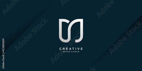 Monogram letter M logo with modern cool creative concept for initial or company Part 6