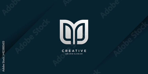 Monogram letter M logo with modern cool creative concept for initial or company Part 8