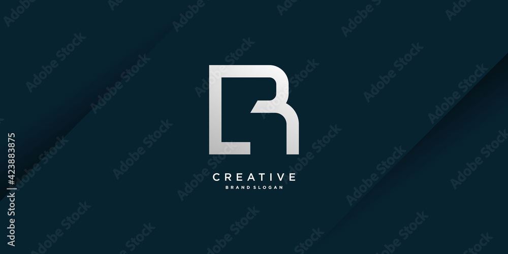 Monogram letter R logo with modern bold concept for initial or company Part 3 Monogram letter R logo with modern bold concept for initial or company Part 3