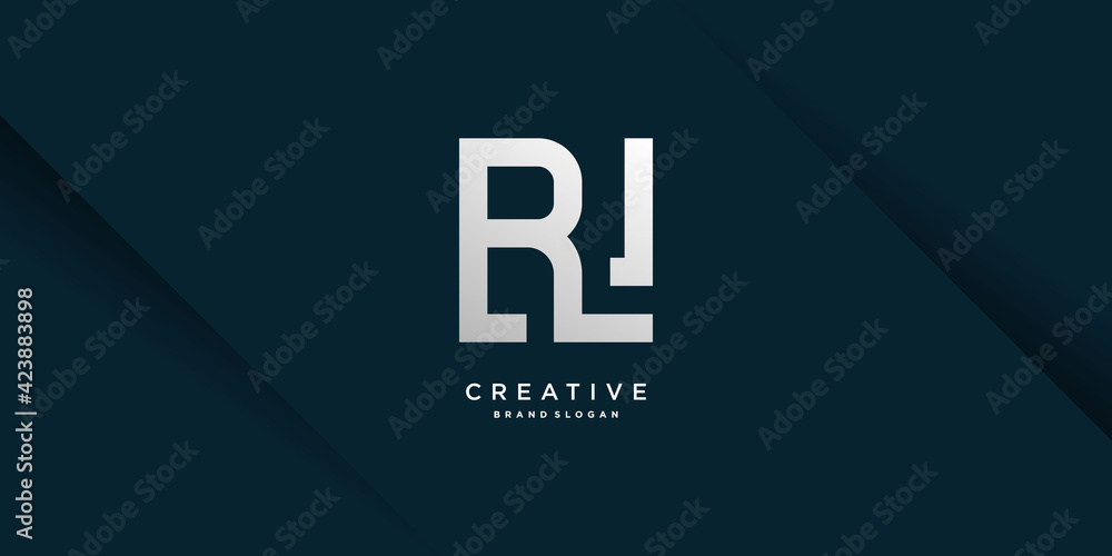 Fototapeta premium Monogram letter R logo with modern bold concept for initial or company Part 7