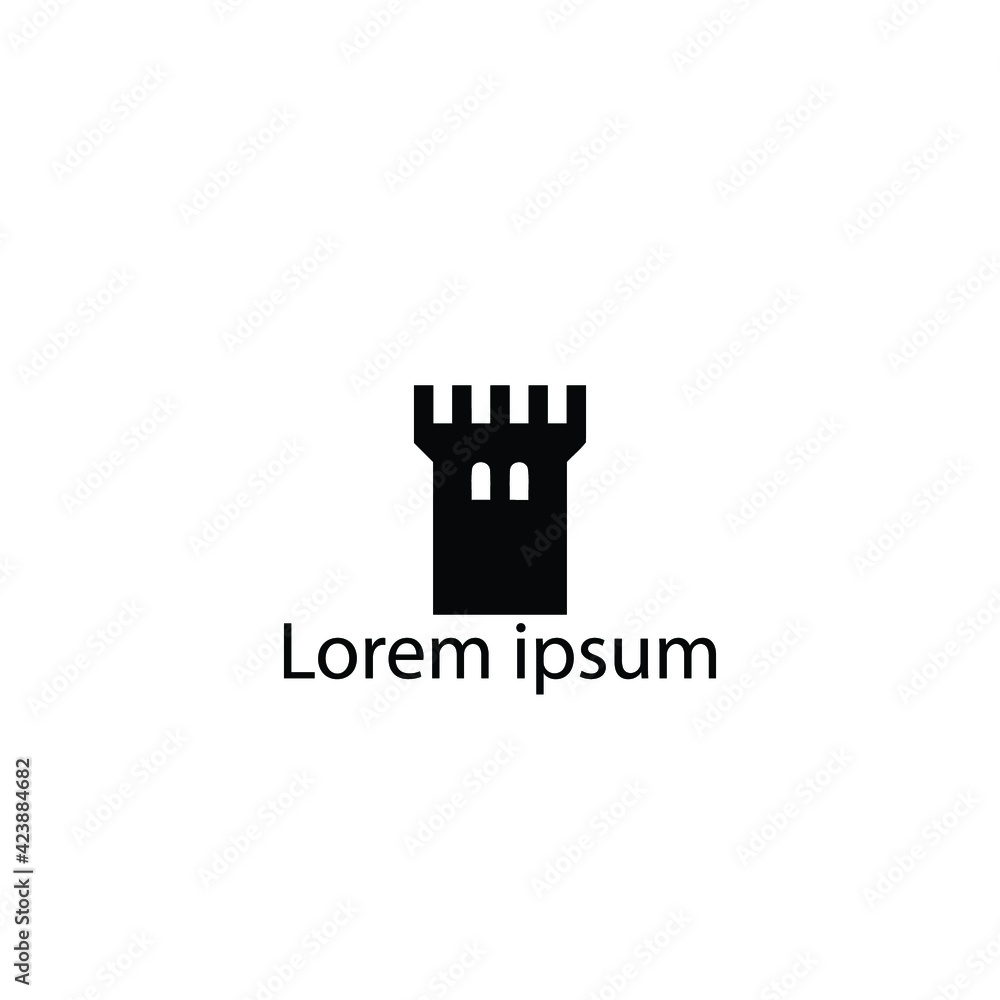 castle logo icon design with simple style castle logo icon design with simple style