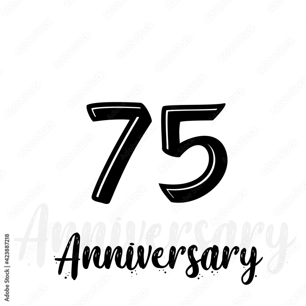 75 Year Anniversary Vector Template Design Illustration 75 Year Anniversary Vector Template Design Illustration