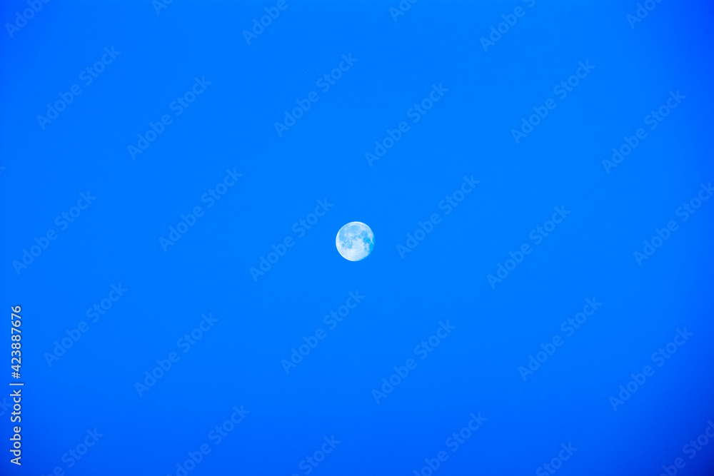 Moon in the sky in the early morning Ukraine Moon in the sky in the early morning Ukraine