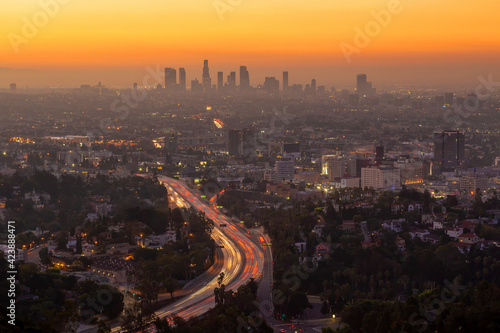 Downtown Los Angeles city skyline, cityscape of LA © f11photo
